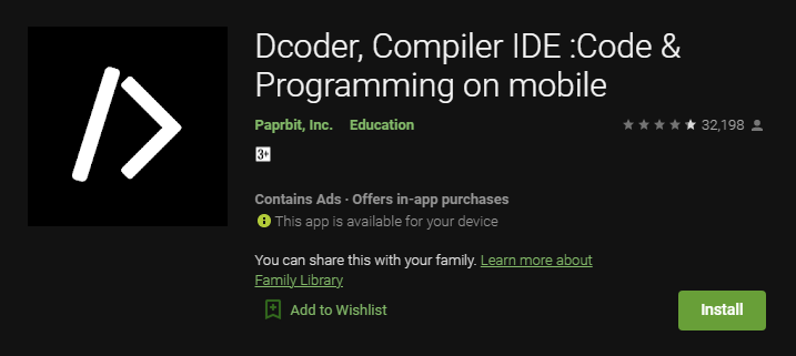 تطبيقات كتابة النصوص البرمجية على الأندرويد