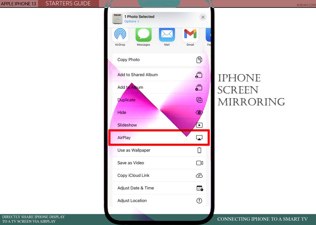 connect iphone to smart tv screen mirroring AIRPLAY 1024x731 1 iPhone'u Smart TV'ye Bağlamak