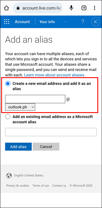 create android كيفية تغيير البريد الالكتروني في Outlook