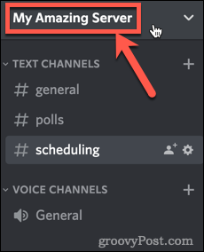 Comment créer un événement sur Discord 2 Discord server name