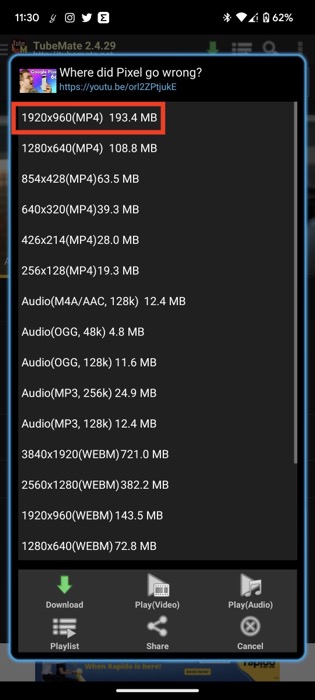 Youtube Video İndirme: En Kolay ve Hızlı Yol 5 tubemate video quality