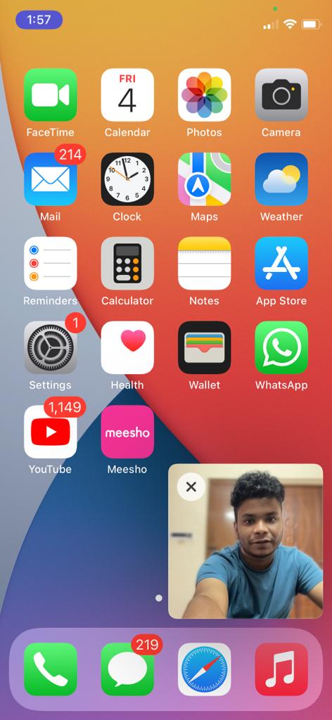 iphone screen in factime