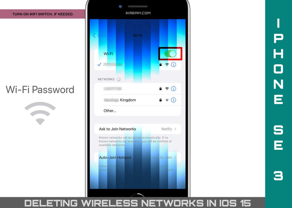 forget wifi network iphone se 3 WIFISWITCHON 1024x731 1 iPhone Wi-Fi Ağı Nasıl Silinir