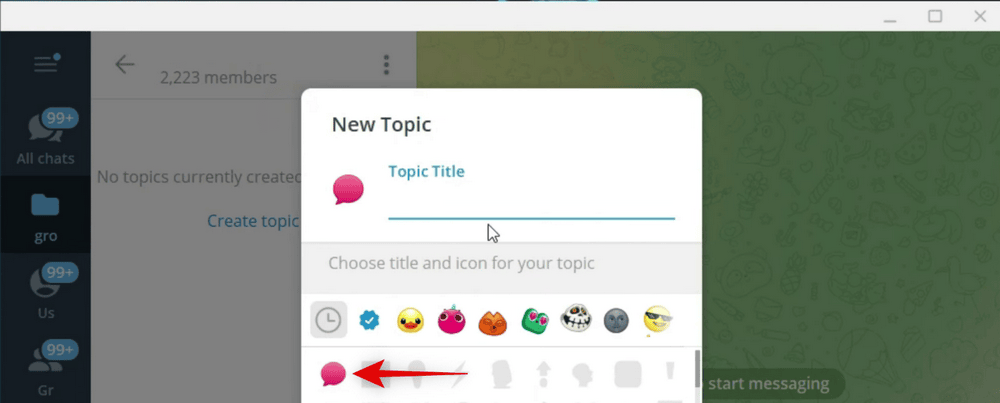 how to create group topics in telegram 23 كيفية إنشاء موضوع في دردشة جماعية على Telegram