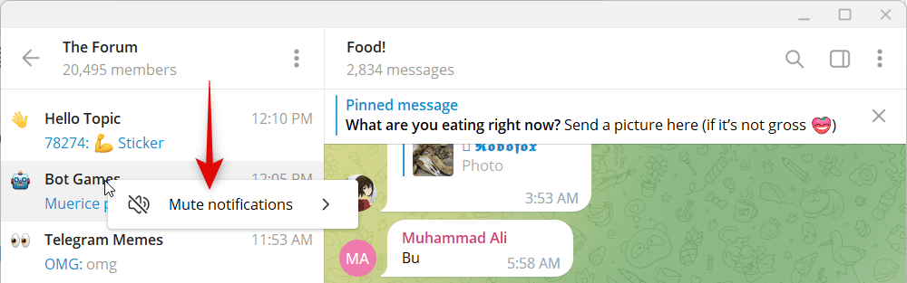 how to create group topics in telegram 4 كيفية إنشاء موضوع في دردشة جماعية على Telegram