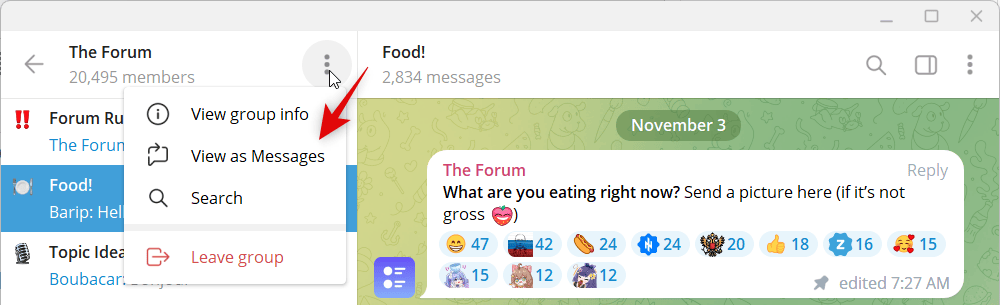 how to create group topics in telegram 9 كيفية إنشاء موضوع في دردشة جماعية على Telegram