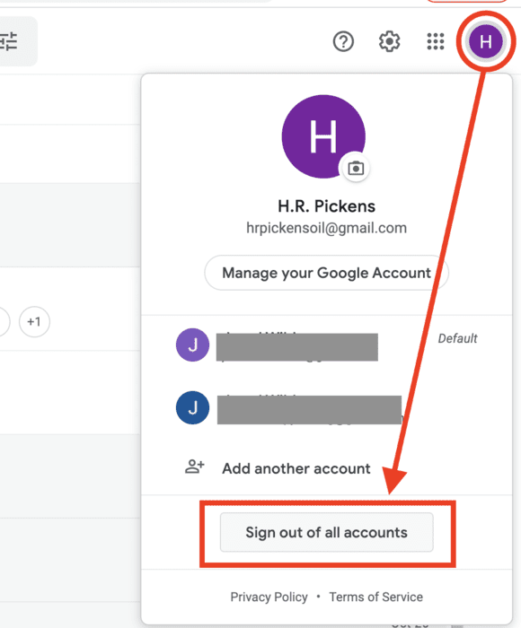 sign out of Gmail on computer