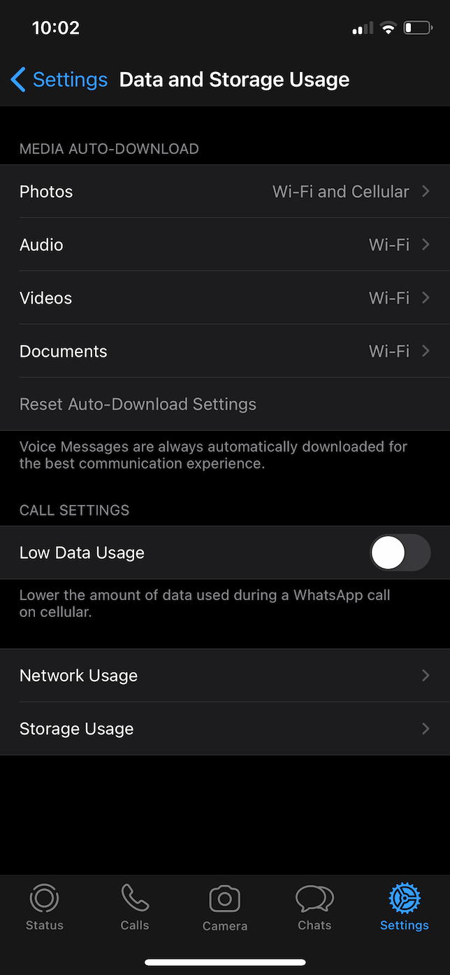 iOS Turn off Auto Download WhatsApp 1 1 iPhone'da Yinelenen Fotoğrafları Silme