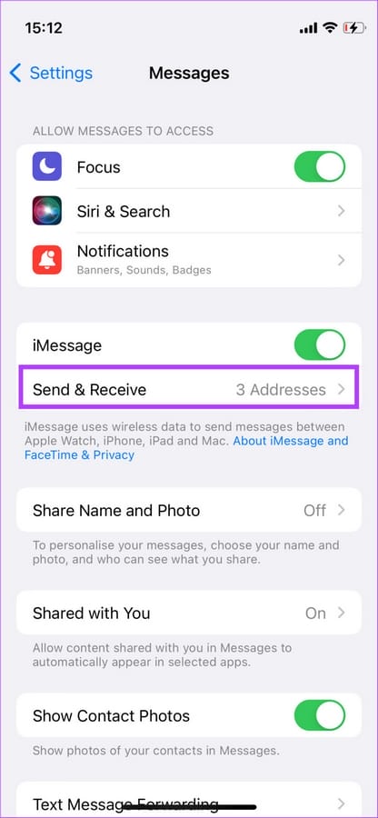Comment résoudre l’erreur “compte icloud et imessage different” 2 Send and receive