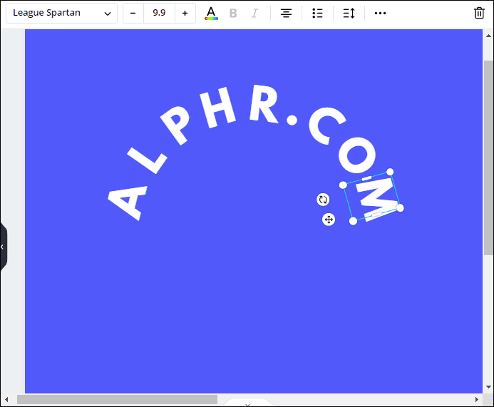 2 21 كيفية عمل النص المنحني في Canva