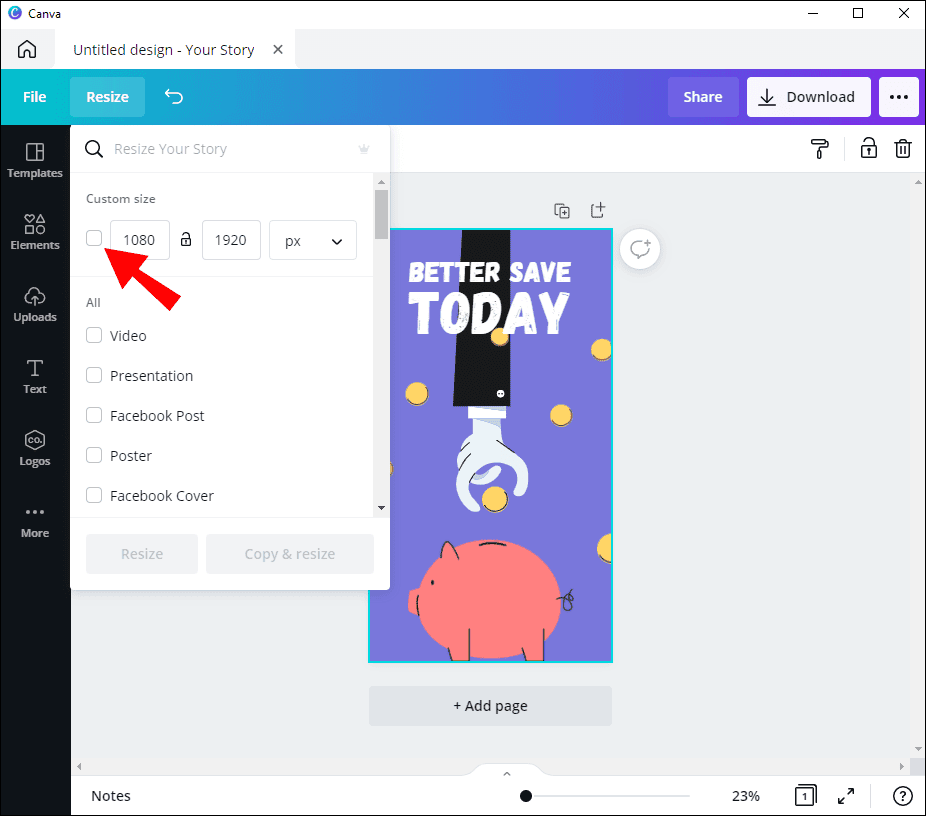 كيفية التغيير إلى الوضع الأفقي في Canva 4 4 54 كيفية التغيير إلى الوضع الأفقي في Canva