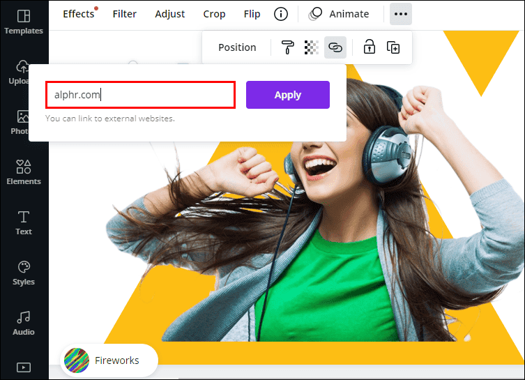 كيفية إضافة رابط في Canva 4 4 8 كيفية إضافة رابط في Canva