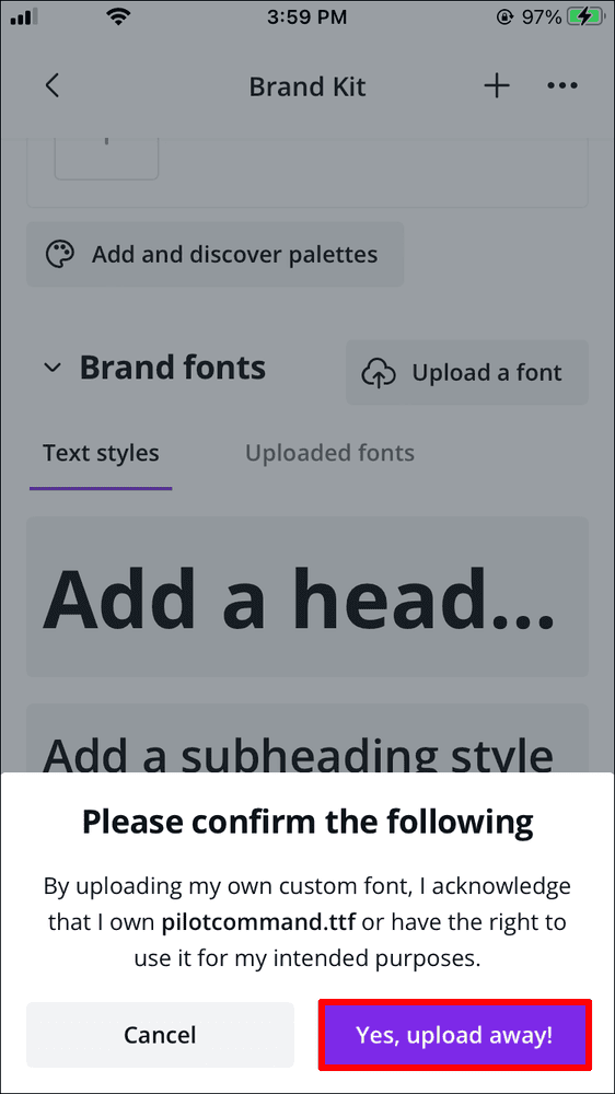 5 26 كيفية تحميل خط إلى Canva