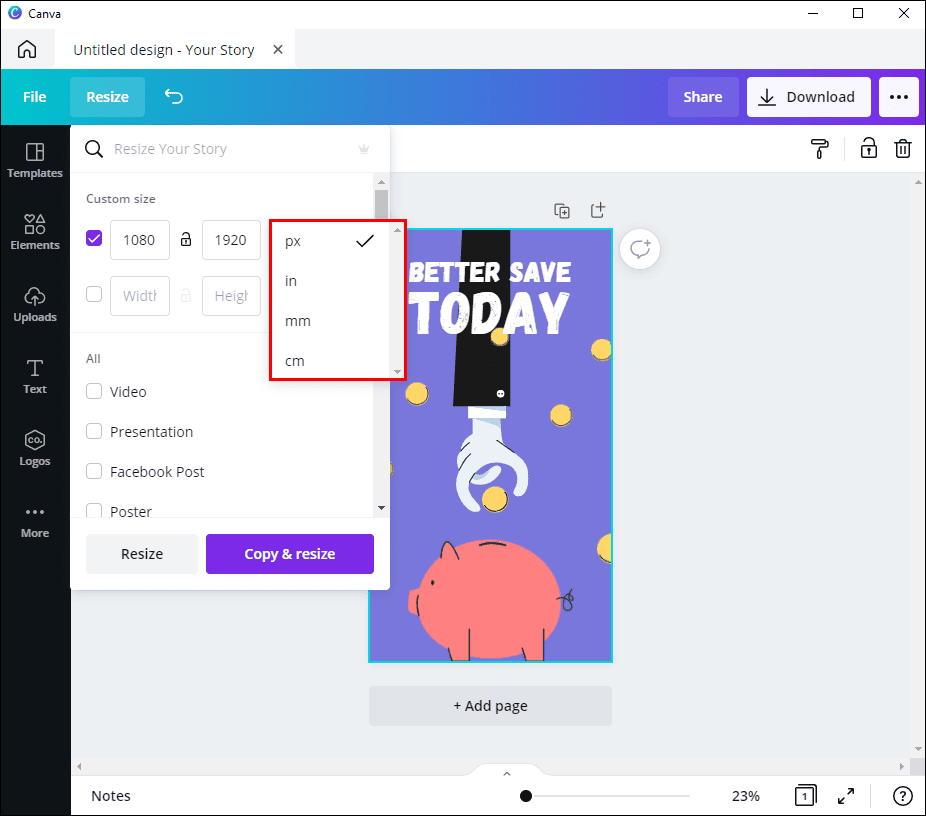 كيفية التغيير إلى الوضع الأفقي في Canva 5 5 49 كيفية التغيير إلى الوضع الأفقي في Canva