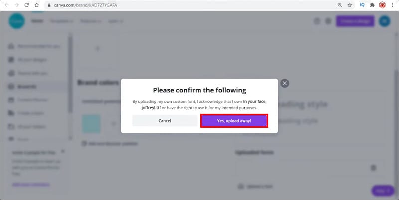5 6 كيفية تحميل خط إلى Canva