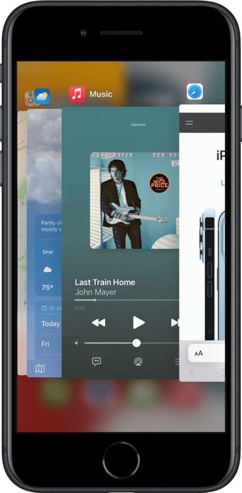 اسحب لليمين لتحديد موقع تطبيق