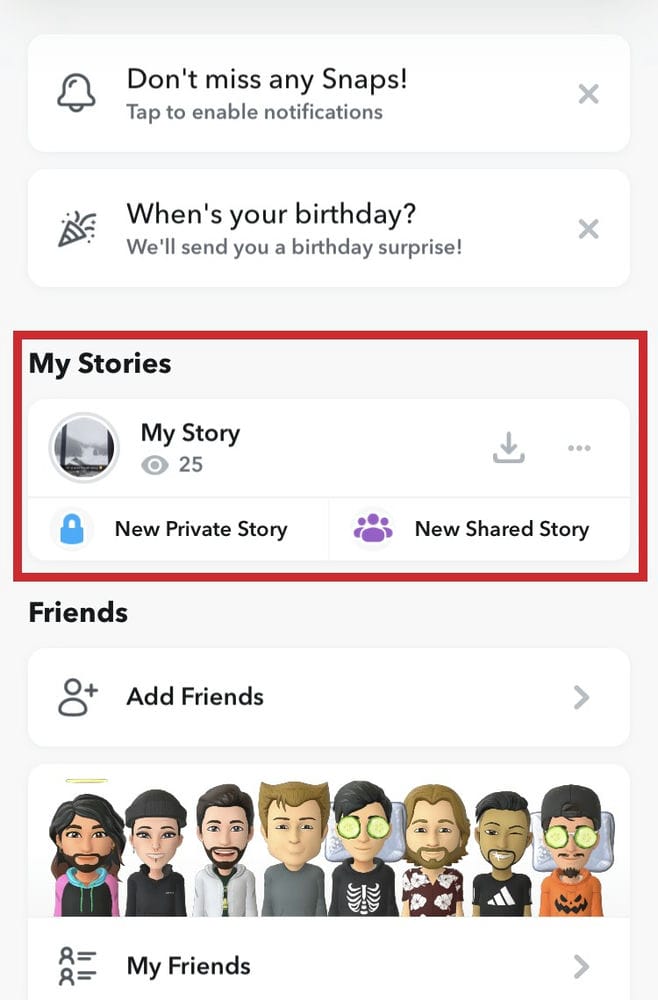 IMG 1818 تفعيل إشعارات سناب شات عند مشاهدة شخص ما ستوري