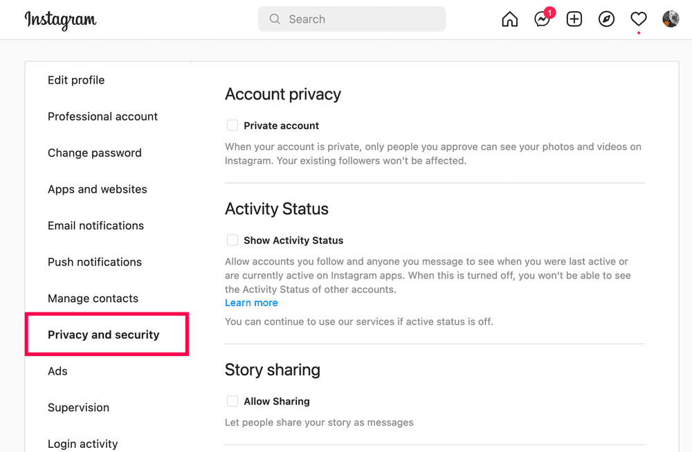 Screen Shot 2022 12 03 at 7.25.54 AM كيفية إيقاف تشغيل المصادقة الثنائية على انستقرام