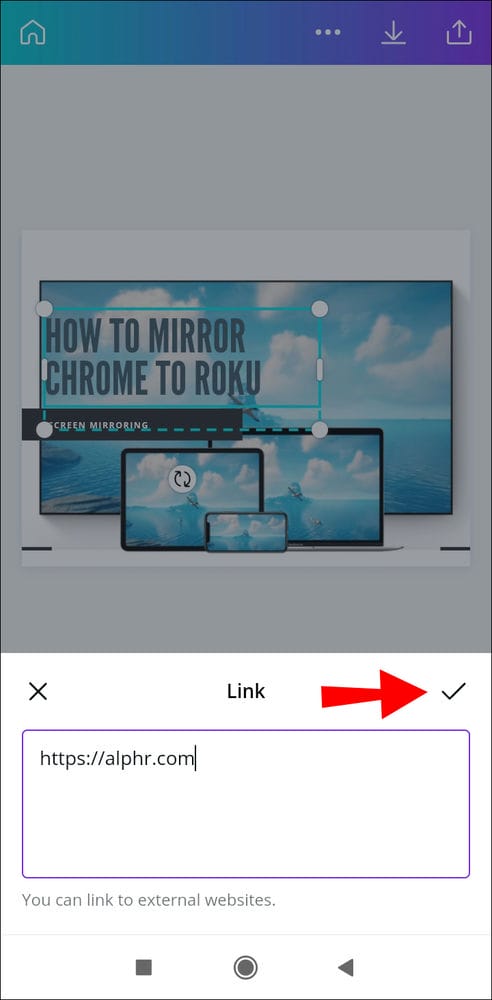 كيفية إضافة رابط في Canva 19 Screenshot 2021 05 13 15 29 30 141 com.canva .editor كيفية إضافة رابط في Canva