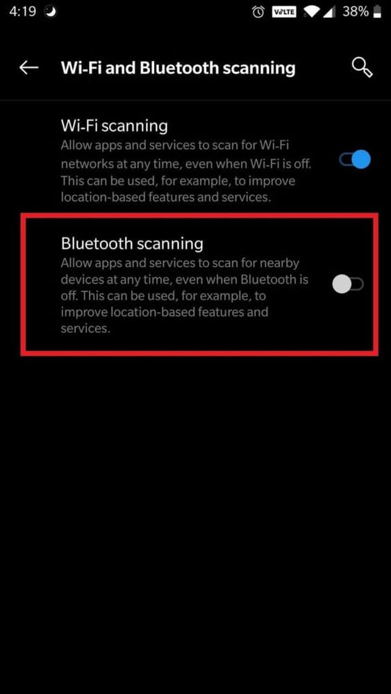 Wifi and bluetooth scan min 6 طرق لإيقاف تشغيل بلوتوث تلقائيًا على Android