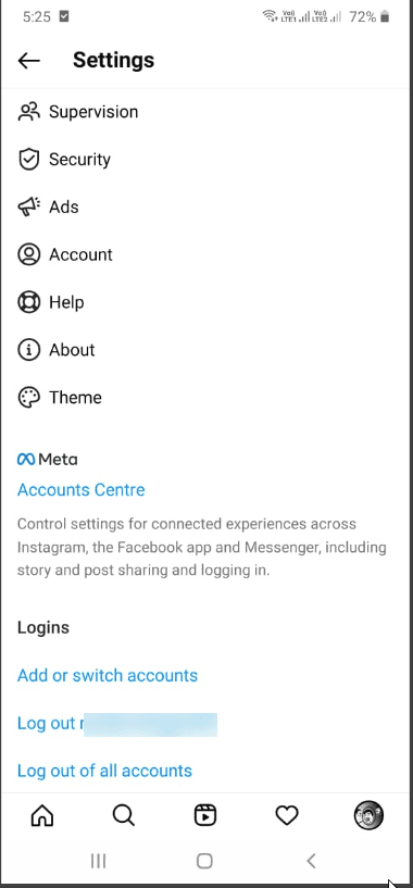 4. أعد تشغيل تطبيق انستقرام
