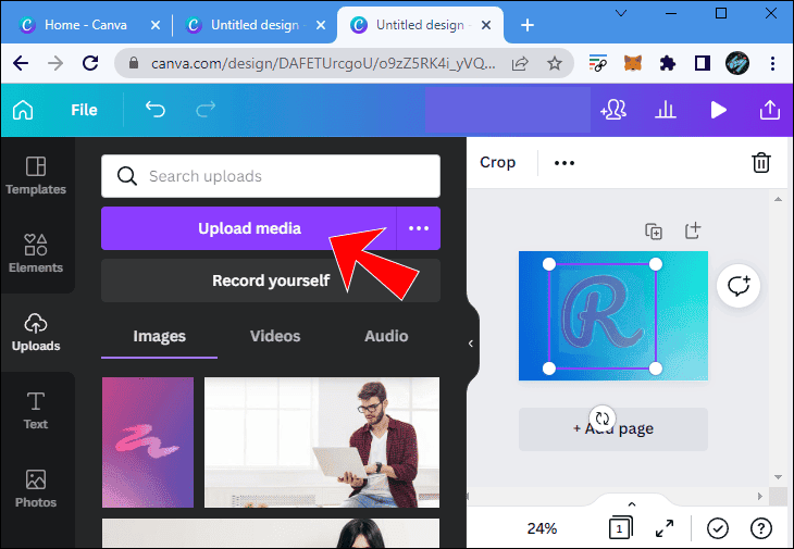 ca8 كيفية عمل خلفية متدرجة الألوان في Canva