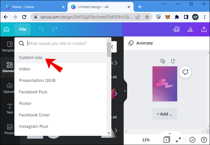 can1 and half كيفية عمل خلفية متدرجة الألوان في Canva