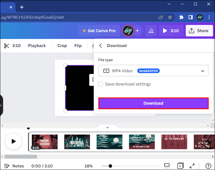 كيفية إزالة الصوت من الفيديو في Canva 16 down 1 كيفية إزالة الصوت من الفيديو في Canva
