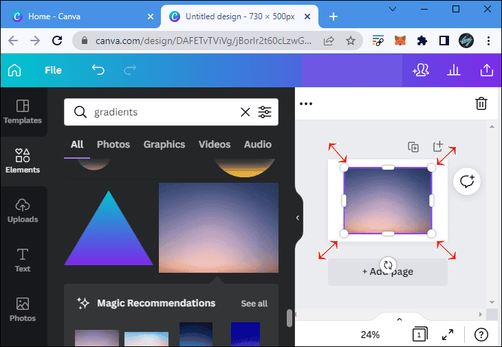 final 3 1 كيفية عمل خلفية متدرجة الألوان في Canva