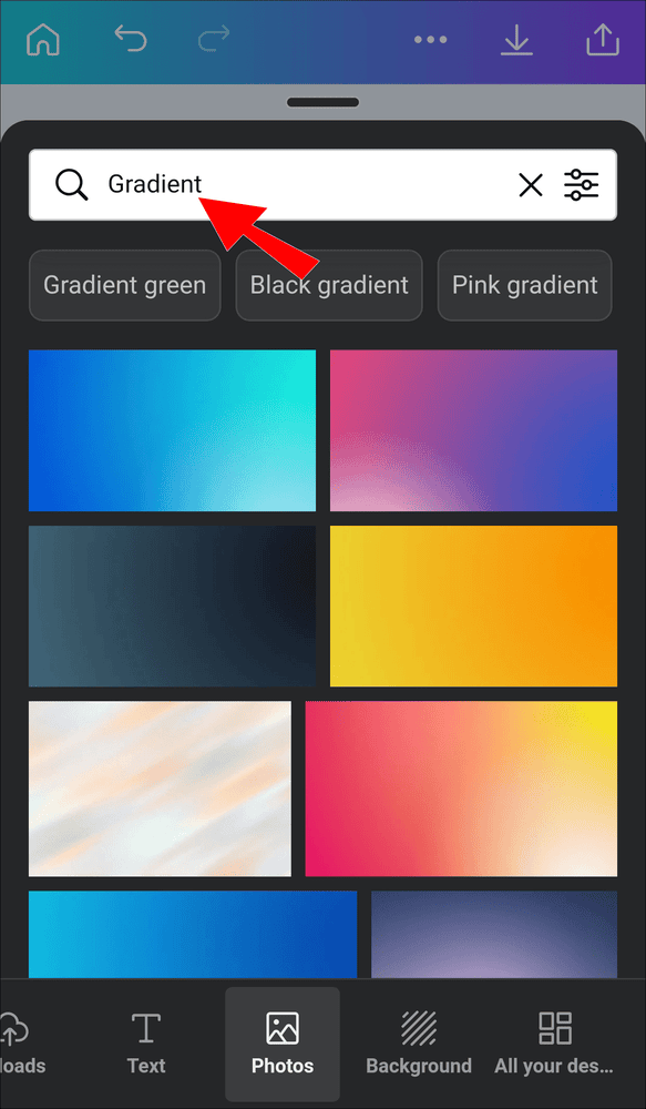 final1 3 كيفية عمل خلفية متدرجة الألوان في Canva