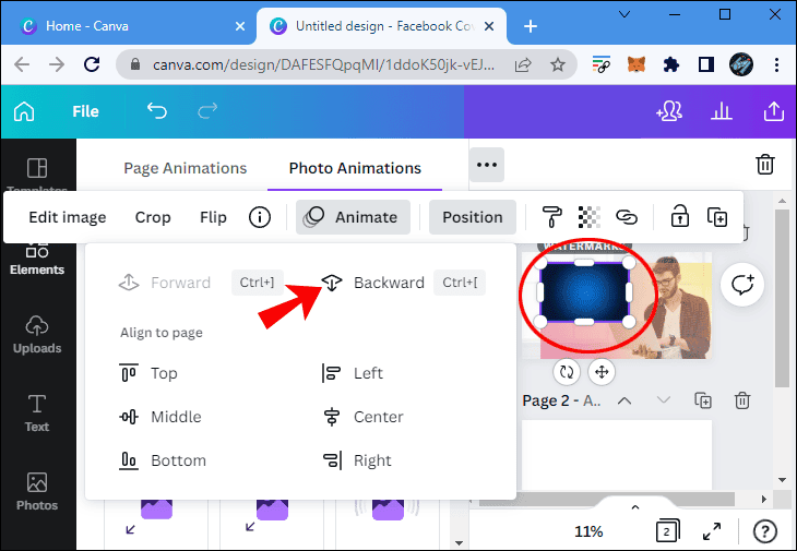 final14 كيفية عمل خلفية متدرجة الألوان في Canva