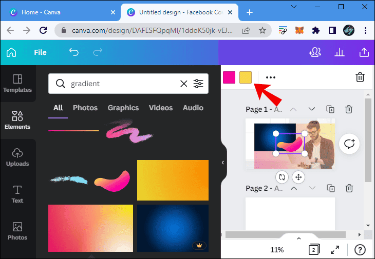 final15 كيفية عمل خلفية متدرجة الألوان في Canva
