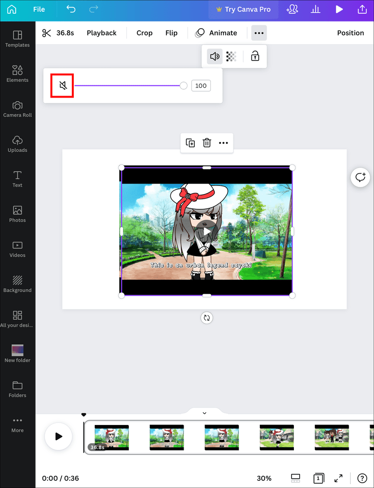 كيفية إزالة الصوت من الفيديو في Canva 49 icancel كيفية إزالة الصوت من الفيديو في Canva