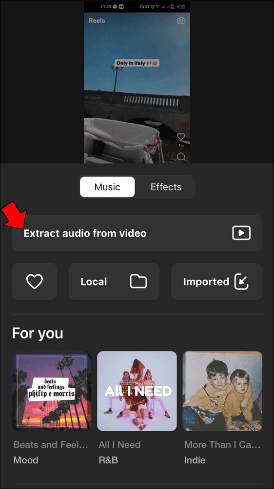 inshot 4 حل مشكلة عدم توفر الأغنية في انستقرام ريلز