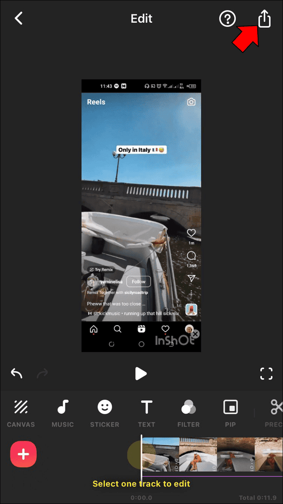 inshot 5 حل مشكلة عدم توفر الأغنية في انستقرام ريلز
