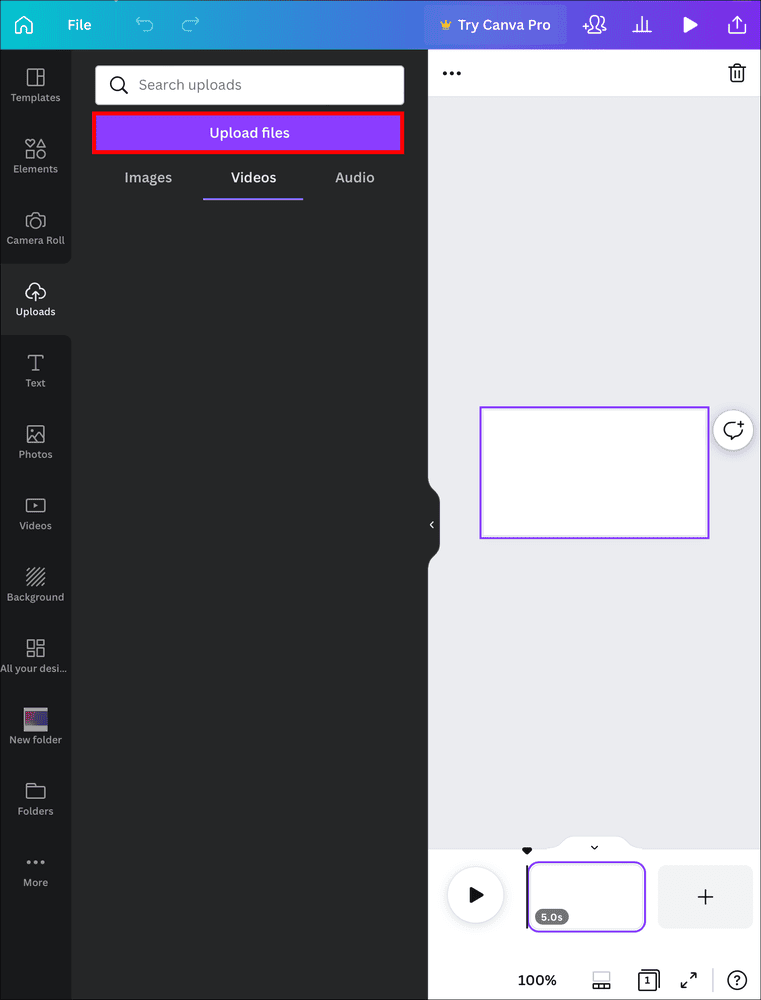 كيفية إزالة الصوت من الفيديو في Canva 44 iupload كيفية إزالة الصوت من الفيديو في Canva