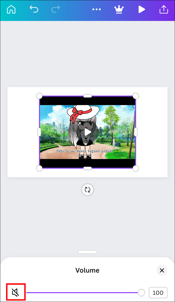 كيفية إزالة الصوت من الفيديو في Canva 24 mute كيفية إزالة الصوت من الفيديو في Canva