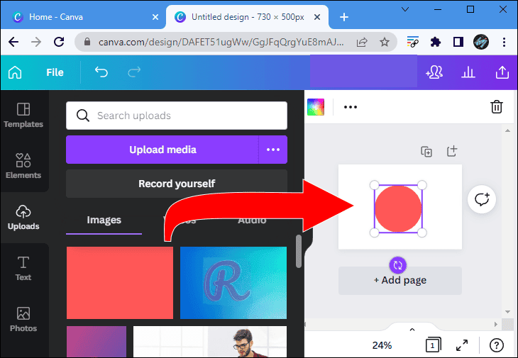 p6 1 كيفية عمل خلفية متدرجة الألوان في Canva