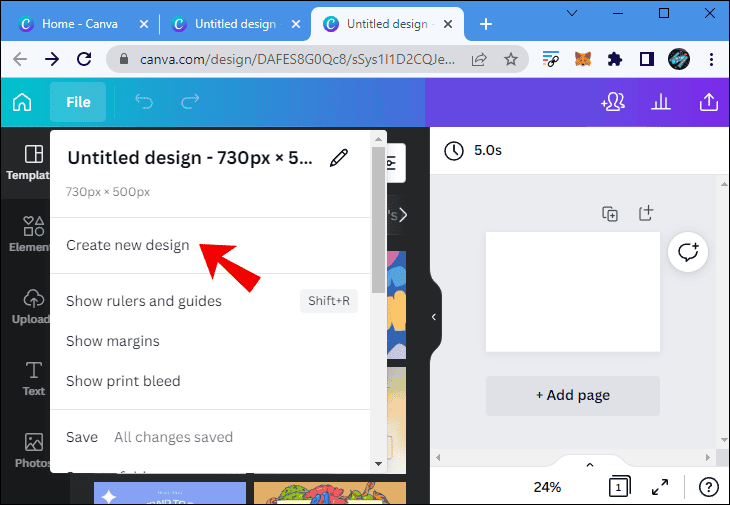 r1 كيفية عمل خلفية متدرجة الألوان في Canva