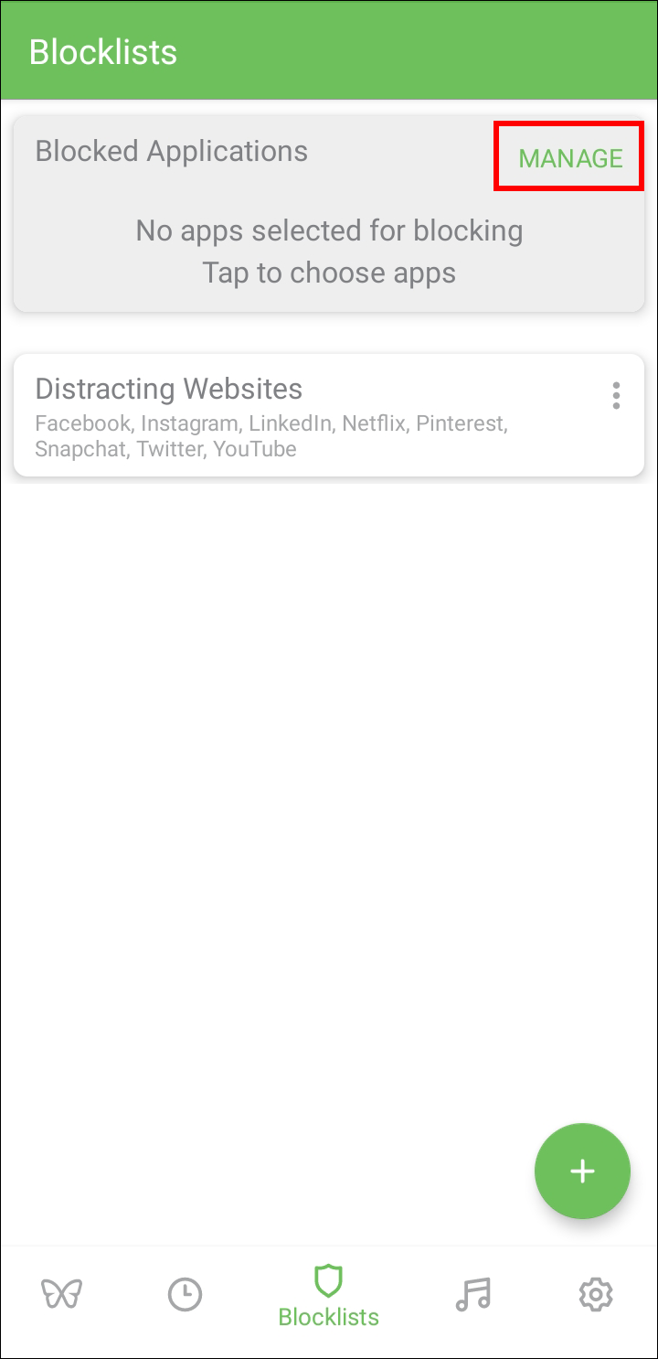 manage button Comment bloquer YouTube sur Android