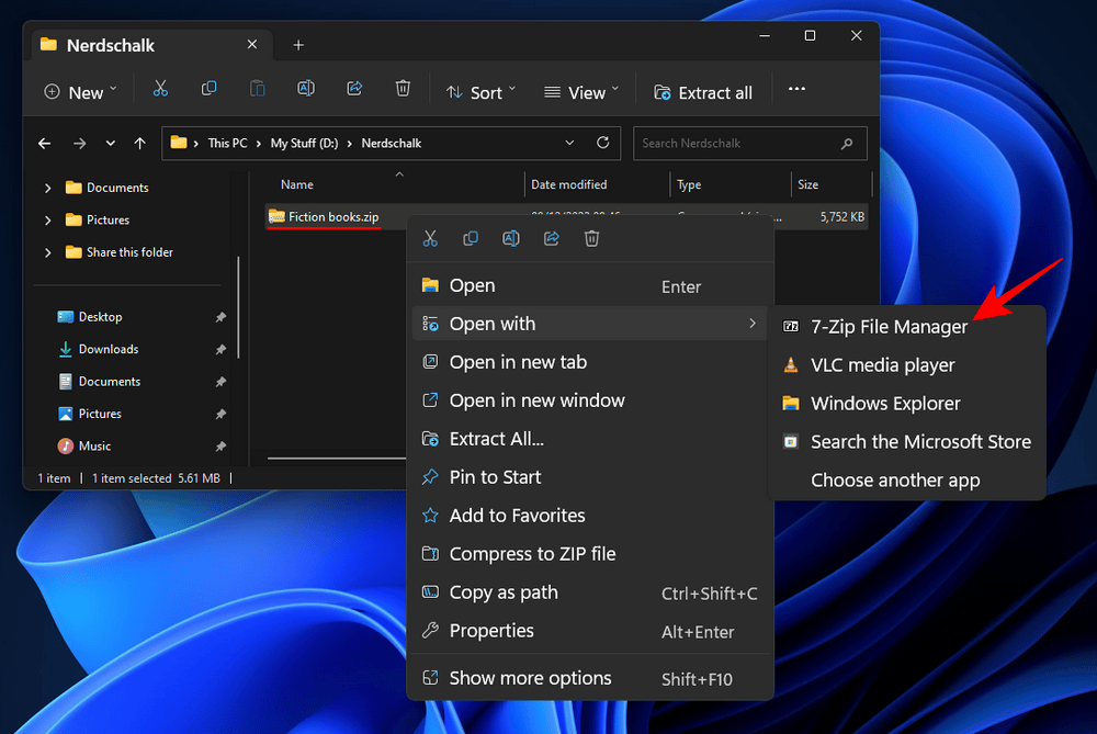 7 طرق لفتح ملفات ZIP على نظام التشغيل ويندوز 11 21 open zip files win 11 22 7 طرق لفتح ملفات ZIP على نظام التشغيل ويندوز 11