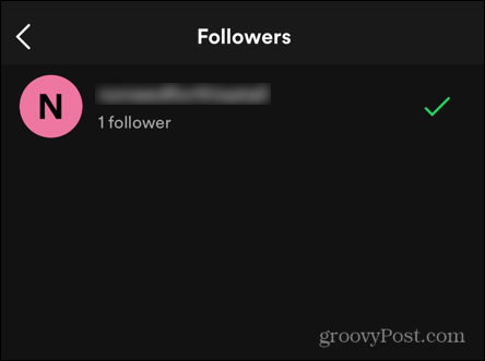 spotify mobile follower list