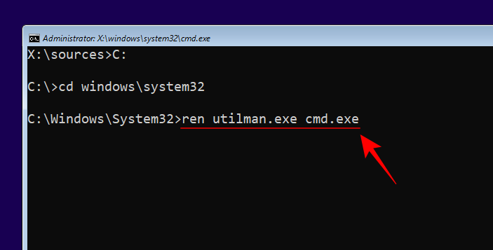 كيفية إعادة تعيين كلمة مرور مسؤول ويندوز 11 باستخدام موجه الأوامر (CMD) 47 reset password with cmd win 11 48 كيفية إعادة تعيين كلمة مرور مسؤول ويندوز 11 باستخدام موجه الأوامر (CMD)