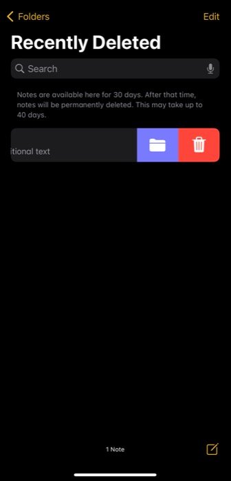 Doğrudan not yaratmak için notları yükseltin: Apple Notes 6 restore deleted note 1 Doğrudan not yaratmak için notları yükseltin: Apple Notes