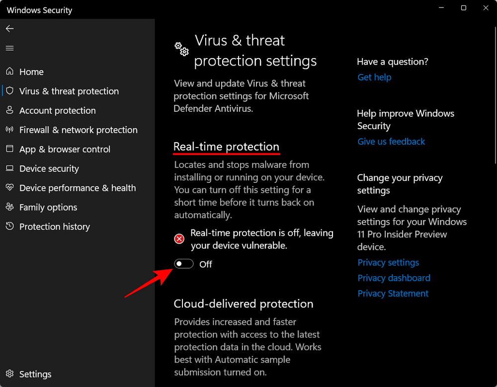 rurn off antivirus win 11 4 طرق إيقاف تشغيل الحماية من الفيروسات Defender في أمان ويندوز
