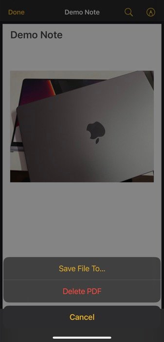 Doğrudan not yaratmak için notları yükseltin: Apple Notes 9 save note as PDF 1 Doğrudan not yaratmak için notları yükseltin: Apple Notes