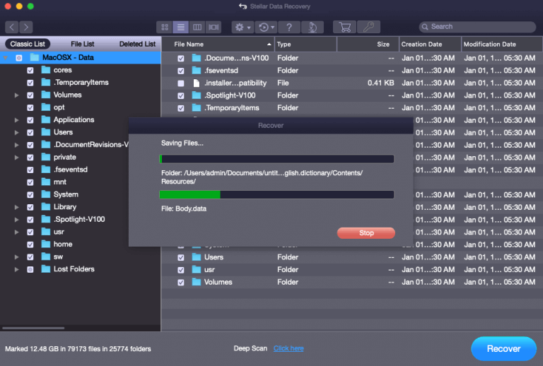 مجلد macbook pro بعلامة استفهام
