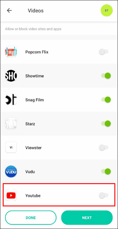 scroll Comment bloquer YouTube sur Android