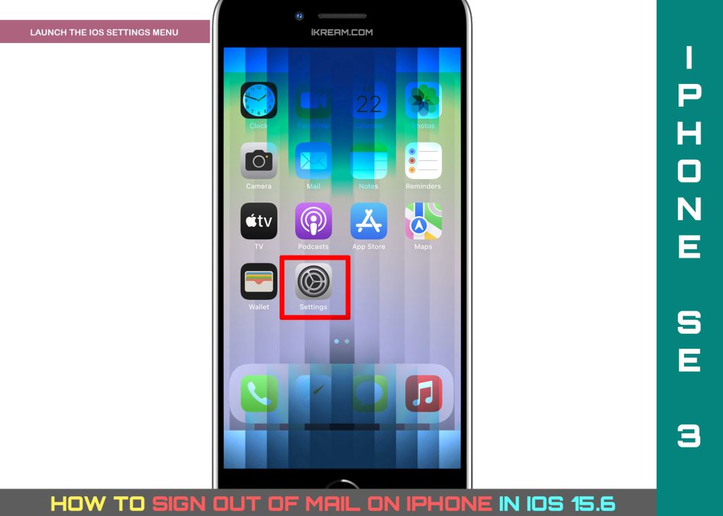 iPhone'da Mail'den Çıkış Yapma 2 sign out of mail on iphone se3 SETTINGS 1024x731 1 iPhone'da Mail'den Çıkış Yapma
