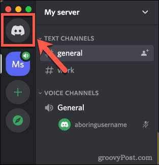 Comment savoir si quelqu'un vous a bloqué sur Discord ? 3 discord home menu